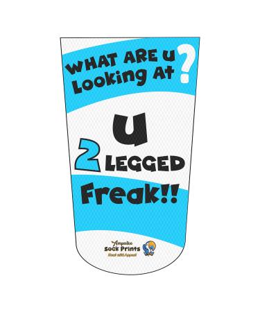 Heal with Appeal Amputee stump sock What are you Looking At 2 Headed Freak V2 3Ply stump sock