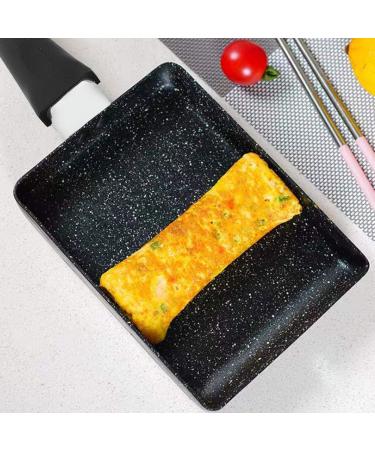 Frying Pan Kitchen Cookware Grill Pan Rectangular Non Stick Saucepan Plastic Handle Black Omelet Frying Pan Maifan Stone Small Frying Pan Square Grill Pan with Meat Vegetables or Go Camp Cooking - Buy Online on GoSupps.com