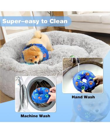 ANWA Inflatable Pet Recovery Collar - Adjustable Dog & Cat Cone for Surgery - Blue, Medium - Buy Online on GoSupps.com
