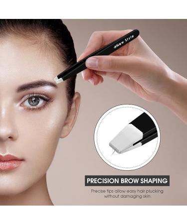 Precision Stainless Steel Tweezer Set for Ingrown Hair, Chin, and Splinters - Travel-Friendly Black Combo Pack for Men and Women - Buy Online on GoSupps.com