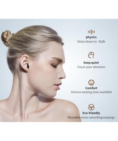 Noise Cancelling Ear Plugs for Sleeping - 32dB Soft Silicone Reusable Hearing Protection | Study Travel Work | 4 Sizes (XS S L XL - Buy Online on GoSupps.com