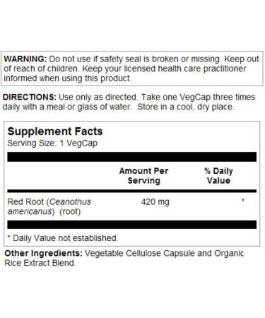 Solaray Red Root Capsules 420mg | 100 Count - Natural Blood Circulation Support - Buy Online on GoSupps.com