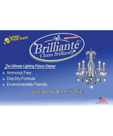 BRILLIANT Crystal Chandelier Cleaner 32oz | Ammonia-Free & Environmentally Safe | Made in USA - Buy Online on GoSupps.com