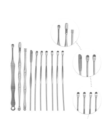 Vocoste 10-Piece Stainless Steel Earwax Cleaning Tool Kit - Portable Ear Cleaner Set in Silver Tone - Buy Online on GoSupps.com