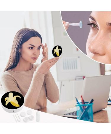 Banana Round Case For Contact Lens Kit Storage Box with Mirror Printed - Buy Online on GoSupps.com