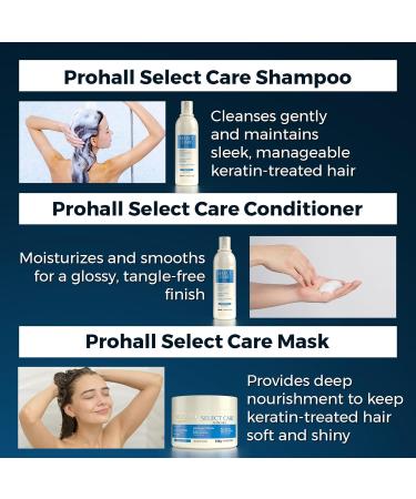 Prohall Cosmetic Select Care Hair Mask - Deep Conditioning for Damaged Hair Hydration & Frizz Reduction - 10.5 FLOz - Buy Online on GoSupps.com