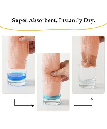 Lat Bathing Poncho for Children - 100% Cotton Muslin Hooded Towel Super Absorbent Baby Bath Towel (Pink 64x60cm) - Buy Online on GoSupps.com