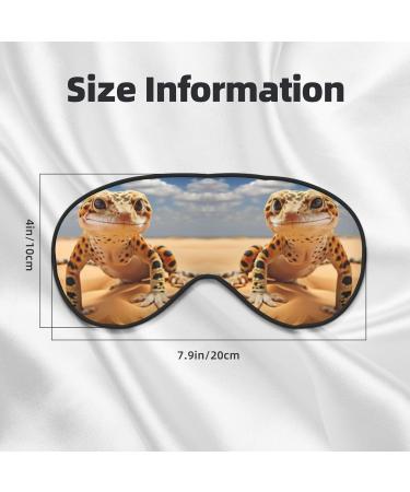 BREAUX Sand Leopard Gecko Print Sleep Eye Mask | Double Sided Blackout Eye Mask for Women & Men | Ultimate Comfort for All Night Rest - Buy Online on GoSupps.com
