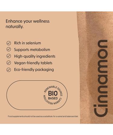 Fitness Health Cinnamon Extract Tablets 3000MG - Pure Digestion Supplement - Rich in Calcium - Supports Metabolism - Vegan - 120 Count - Buy Online on GoSupps.com