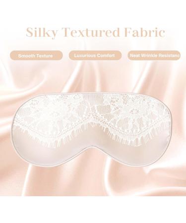 Lace Silky Sleep Mask - Black Adjustable Strap Light Blocking Sleep Aid | Elegant Gift for Women - Buy Online on GoSupps.com