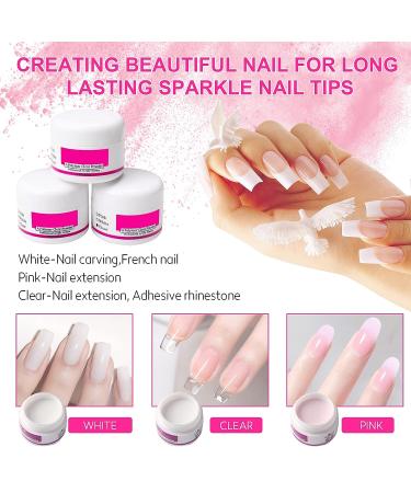 Professional Acrylic Nail Kit Set with Glitter Decorations and Nail Dryer - DIY Gel Manicure Set - Buy Online on GoSupps.com