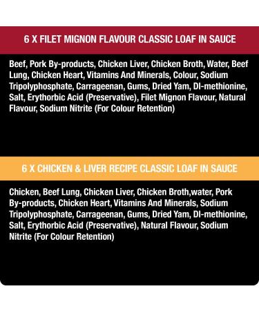 CESAR Adult Wet Dog Food Classic Loaf in Sauce Entr es - Filet Mignon - Chicken & Liver 100g Tray (12 Pack) Filet Mignon - Chicken & Liver 100 g (Pack of 12) - Buy Online on GoSupps.com