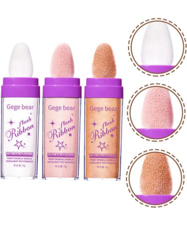 Balacoo 3pcs Highlight Pat Powder Glitter Highlighters Fairy Sticks Body Glitter for Women Powdery Makeup 1 count (Pack of 1) Assorted Color - Buy Online on GoSupps.com
