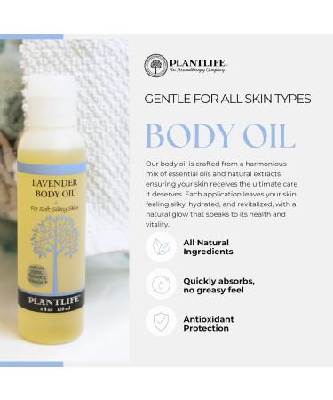 Plantlife Vanilla Orange Body Oil - Moisturizing Body Oil for Soft Skin - 4 oz Made in California - Rich Plant Oils & Light Aroma - Buy Online on GoSupps.com