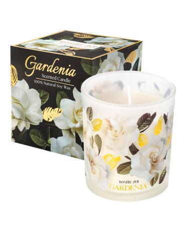 Scented Candle - Gardenia - 6oz Aromatherapy Soy Wax Jar Candle for Home Gifts for Women - 170g