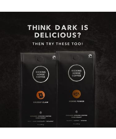 Kicking Horse Coffee Kick Ass Dark Roast - Organic, Fairtrade, Kosher, 10 Oz Ground - Buy Online on GoSupps.com