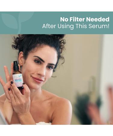 Collagen Peptide Serum for Face - Anti-Aging & Skin Brightening Formula with Aloe Vera & Hyaluronic Acid - 2oz - Buy Online on GoSupps.com
