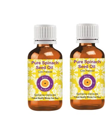 Deve Herbes Pure Spinach Seed Oil Spinacia oleracea 100 Natural Therapeutic Grade Cold Pressed Pack of Two 2 x 100 ml