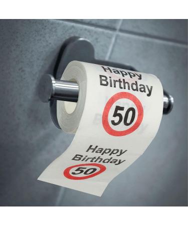 Happy Birthday Toilet Paper 4er Set | 50th Birthday Motif | 24m 2-Layer | Perfect for Celebrations - Buy Online on GoSupps.com