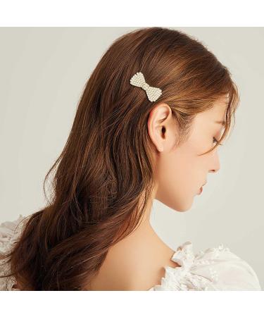 6 Pack Rhinestone Crystal Hair Clips - Gold & Silver Bow Barrettes for Girls and Women - Buy Online on GoSupps.com