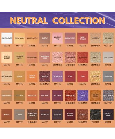 45 Shades Eyeshadow Palette - Highly Pigmented Neutral Tones | Long Lasting Matte Shimmer & Glitter Eye Makeup - Buy Online on GoSupps.com