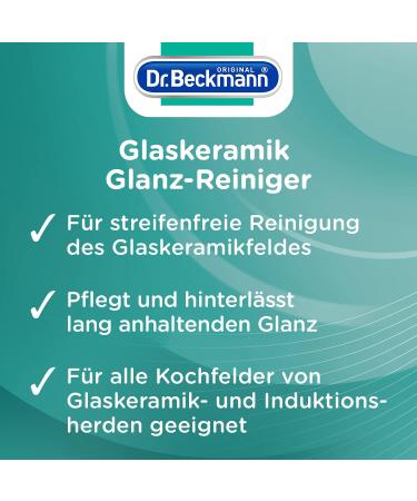Dr. Beckmann Glass Ceramic Gloss Cleaner - Streak-Free Shine for Induction Hobs | 250ml (2 Pack) - International Shipping Available - Buy Online on GoSupps.com