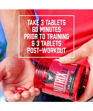 BSN Nitrix 2.0 - Unflavored, 180 Tablets | Premium Nitric Oxide Supplement - Buy Online on GoSupps.com