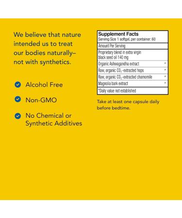 NORTH AMERICAN HERB & SPICE Herbal-zzZs - 60 Softgels - Natural Sleep Support - Melatonin Free Non-Habit Forming - With Ashwagandha & Chamomile - Non-GMO - 60 Servings - Buy Online on GoSupps.com