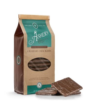 Asher's Chocolates Company, Chocolate Covered Graham Crackers, Made From the Finest Kosher Chocolate, Small Batches, Family Owned Since 1892 (Dark Chocolate)