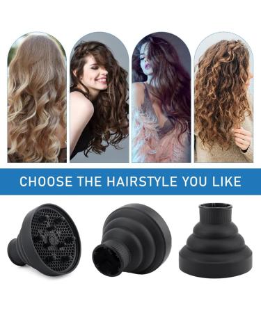 Universal Hair Dryer Diffuser Collapsible Hair Dryer Diffuser Attachment for Curly and Natural Wavy Hair Hair Profession Blow Dryer Diffuser for Most Hair Dryer(COLOUR:black) - Buy Online on GoSupps.com