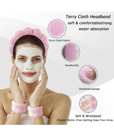 Shop Pink Hair Band for Spa & Skin Care | Terry Fabric Headband for Washing Yoga & Sports - Buy Online on GoSupps.com