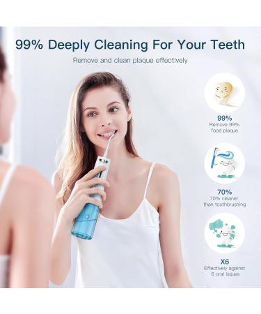 Buy Cordless Water Flosser - FAIRYLOVE 300ML Oral Irrigator 4 Pressure Modes Rechargeable Dental Flosser for Teeth Cleaning - Fast International Shipping - Buy Online on GoSupps.com