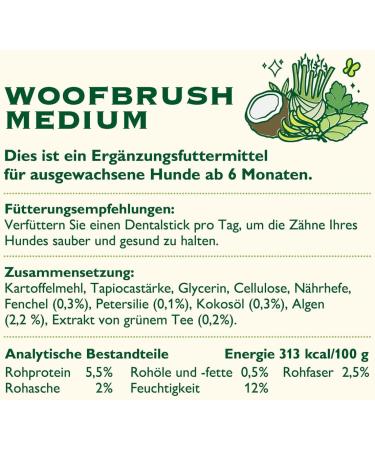 Lily's Kitchen Woofbrush Natural Dog Dental Treats - Medium Dogs (7 Snacks - 196g) | Healthy Chews for Oral Care - Buy Online on GoSupps.com
