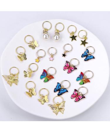NAISKA 20Pcs Gold Butterfly Braid Clips - Crystal Dreadlock Hair Accessories for Women and Teen Girls - Buy Online on GoSupps.com