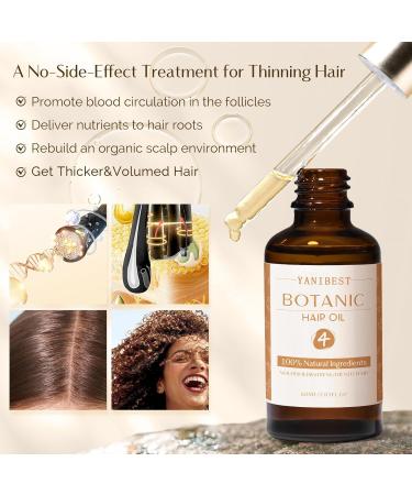 YANIBEST Botanic Hair Oil | 100% Natural Nourishing & Strengthening Formula | Moisturizes & Prevents Split Ends | 2.03 Fl Oz - International Shipping Available - Buy Online on GoSupps.com
