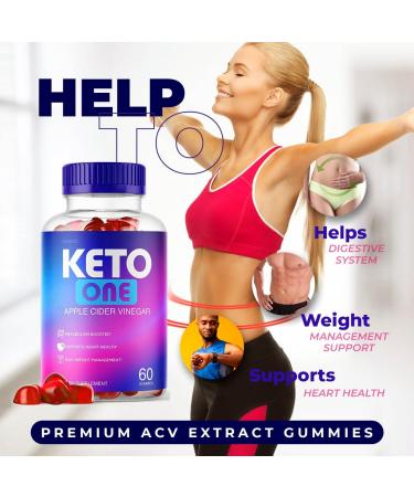 Keto One Gummies - Advanced Weight Loss with Apple Cider Vinegar for Belly Fat - 30 Day Supply - Buy Online on GoSupps.com