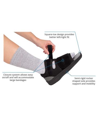 United Ortho 5800-05 Women's Black Medium Post-Op Open Square Toe Shoe - Buy Online on GoSupps.com