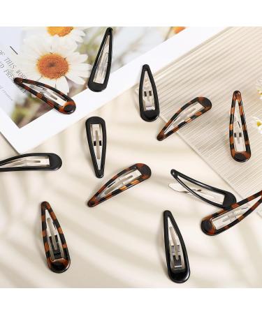 Snap Hair Clips for Women 12 Pieces Metal Snap Hair Clips Vintage Flat Hair Clips Metal Oval Tortoise Hair Clips Large Hair Snap Clips Non-slip Hair Styling Clips for Women Girls Thick Fine Thin Hair - Buy Online on GoSupps.com