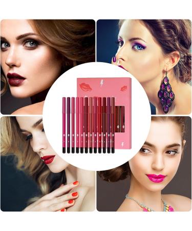  G n rique Lip Pencil Collection - 12 Long-Lasting Matte Colors Smudge-Proof Beauty | Long-Lasting Lip Liner Pencil For Women Girls Teens Wife Friends Family Sister Birthday Christmas Party - Buy Online on GoSupps.com