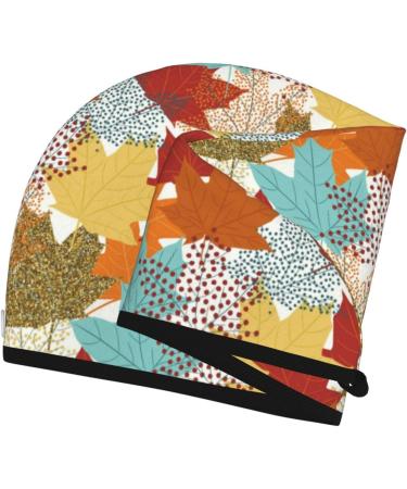 Fall Maple Leaves Microfiber Hair Towel - Ultra Absorbent Coral Velvet Wrap for Long Curly & Thick Hair - Quick Dry Hair Cap for Women - Buy Online on GoSupps.com