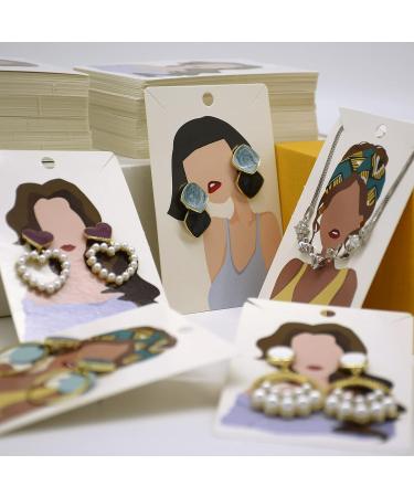 KALEFO 100 Pack Earring Display Cards - Wholesale Bulk Jewelry Hanging Cards - Buy Online on GoSupps.com