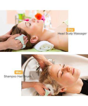 Aimike Scalp Massage Brush - Eco-Friendly Silicone Shampoo Brush for Hair Growth & Dandruff Relief | Green Scalp Massager for All Hair Types - Buy Online on GoSupps.com