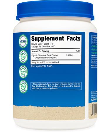 Nutricost Organic Ceylon Cinnamon Powder (2 pounds) - Vegan Gluten-Free GMO-Free - Buy Online on GoSupps.com