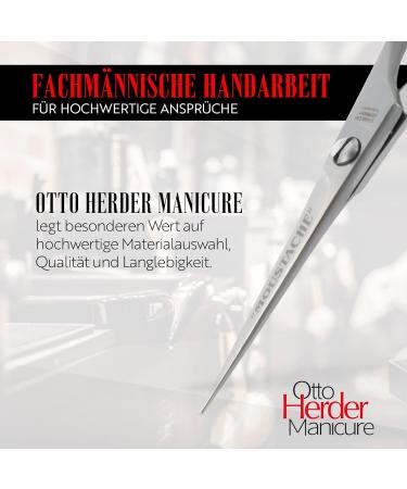 Otto Herder Bartscher Nose Hair Scissors - 10.8 cm Rustproof One-Sided Micro Toothing for Precision Trimming & Grooming Mustache & Beard - Buy Online on GoSupps.com