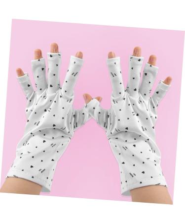 POPETPOP 2 Pairs Nail Gloves Uv Gloves Manicure Gloves Nail Gel Manicure Dryer Gloves Gel Nail Lamp Gloves Manicure Accessories Nail Art Tools Anti-black Light Miss Polyester 24x13cm - Buy Online on GoSupps.com