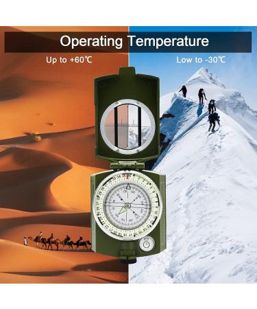 euBSWA Professional Outdoor Military March Compass - Waterproof & Shockproof Pocket Compass for Hunting Hiking and Camping - Buy Online on GoSupps.com