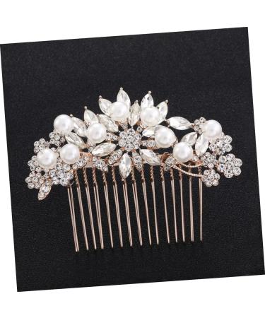 FRCOLOR Rhinestone Barrettes Pearl Hair Comb Rhinestone Hair Clip Bridal Headpiece Hair Accessories Rhinestone Headpiece Vintage Hair Comb Pearl Hair Pin Pearl Comb Props Wedding Bride - Buy Online on GoSupps.com