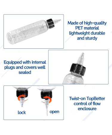 penmol 2PCS Hair Oil Bottle 120ml Hair Oil Applicator Bottle Pipette with Caps Transparent Leak-Proof Oil Applicator Bottle for Hair with Graduated Scale for Precise Control - Buy Online on GoSupps.com