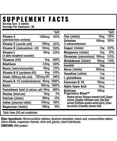 Wilderness Athlete High Performance Multi Vitamin - Daily Men & Women's Multivitamin Supplement with Chromium & Vanadium - Buy Online on GoSupps.com