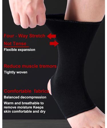 Handepo 4 Pairs Muay Thai Ankle Wraps - MMA Ankle Support & Foot Sleeves for Kickboxing Martial Arts Gym Running - Unisex Various Colors - Buy Online on GoSupps.com